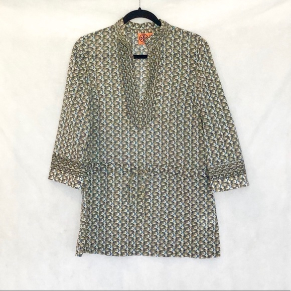 Tory Burch Adelaide Elephant Pattern Tunic - Picture 7 of 8